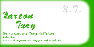 marton tury business card